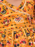 Girl's Yellow Angrakha Style Patola Print Kurta Dhoti Set